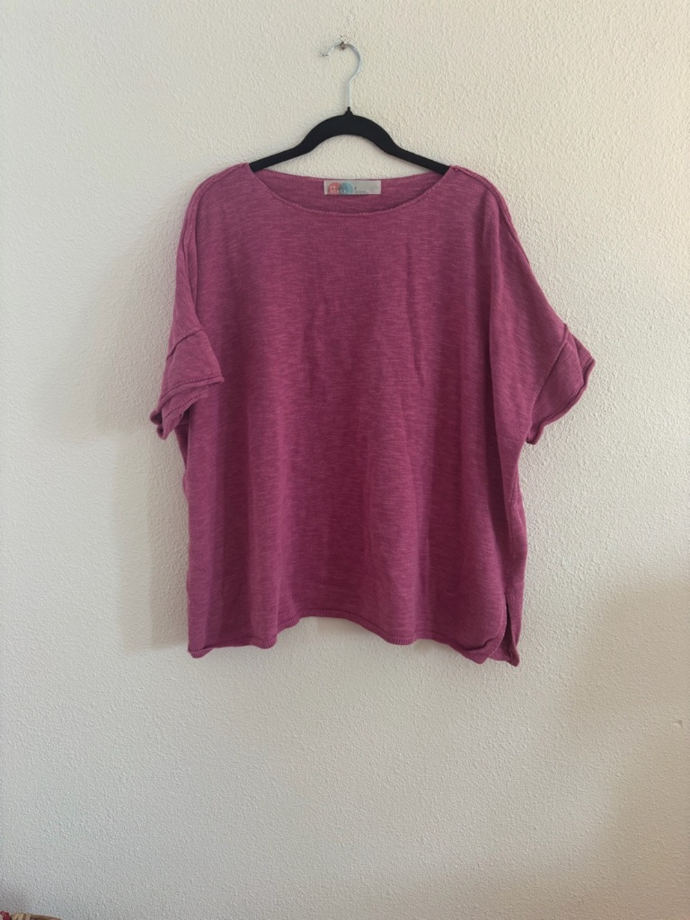 Free people beach oversized sweater tee size small